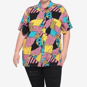 Disney The Nightmare Before Christmas Sally Woven Button-Up Plus Size (4) NWOT